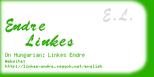 endre linkes business card